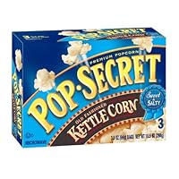 Pop Secret Kettle Flavor, Microwavable Popcorn, 3-Count, 10.5-Ounce Box (Pack of 6)