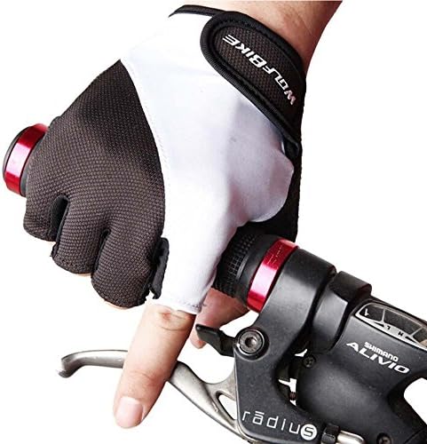 Unisex Warm Fleece Bicycle Bike Cycling Anti-Skid Full Finger Gloves Black Spos_21 L