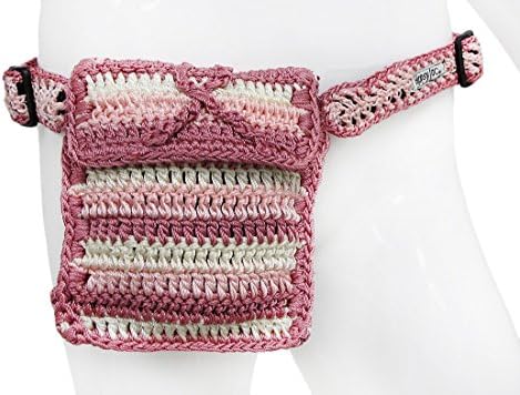 Hippsy Sac Breast Cancer Awareness Ribbon Hand Crocheted Hip Purse