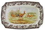 Spode Woodland Rectangular Platter- Mule Deer 17- 1/2 inch L x 11- 1/2 inch W