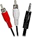 5ft Universal Audio Splitter Stereo Cable, 3.5mm Mini-Stereo Male to Two RCA Male Audio Cable for Apple iPod, Microsoft Zune