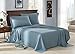 Honeymoon 1800 Brushed Microfiber Embroidered Bed Sheet Set, Ultra Soft, Queen - Blue