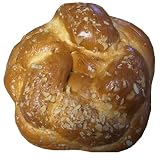 Greek Sweet Bread, Round, Tsoureki, 1lb with Almonds