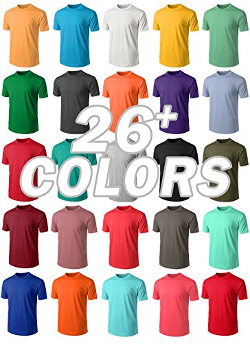 Mens 100% Cotton Crew Neck Jersey T-Shirt, Various Color, Adult Unisex, upto 3XL