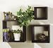 Black Painted Wall Cubbies - Set of 3