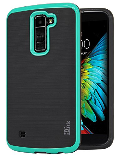 LG K10 Case, LG Premier LTE Case, DGtle [Drop Protection] Armor Hybrid Defender Shockproof Protective Case Cover For LG K10 / LG Premier (Mint + Black)