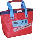 JIBワッペン付トートバッグS　レッドライトブルー　ネーム入れ可の画像