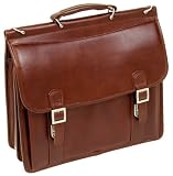 McKlein USA V Series Halsted Double Compartment Leather Laptop Case