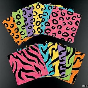 Neon Animal Print Bandannas (1 dz)