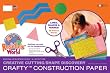 Roselle Crafty Construction Paper Pad, "Levels 1 and 2" of Cutting Skills Assortment Pad, 18 x 12 Inches, Assorted Colors, 60 Count (02831-0)