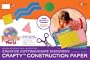 Roselle Crafty Construction Paper Pad, "Levels 1 and 2" of Cutting Skills Assortment Pad, 18 x 12 Inches, Assorted Colors, 60 Count (02831-0)