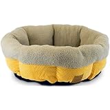 Precision Pet SnooZZy Mod Chic Round Shearling Cup Bed, 21-Inch, &nbsp;Buff Yellow