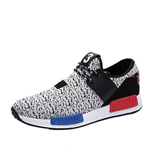 FreeRun Men's Fashion Sneaker Breathable Sports Athletic Running Shoes (10 B(M)US,white)