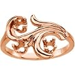 14K Rose Gold Mother's Ring - 3 Gemstone -- YOU CHOOSE THE COLORS!