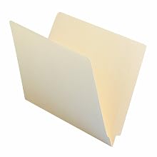 Smead End Tab File Folders, Letter Size, Straight Cut, Reinforced Tab, 11 Point, Manila, 100 Per Box (24110)