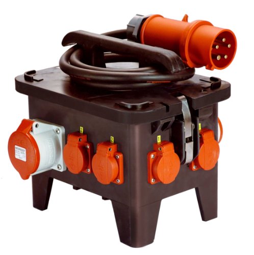 as - Schwabe 60554 Baustellen-Stromverteiler M3 400V / 32A, IP44 Gewerbe, Baustelle