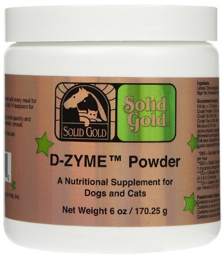 Solid Gold D-Zyme Digestive Enzyme Powder Supplement for Dog and Cats, 6oz