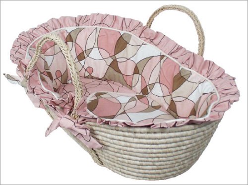 Hoohobbers Moses Basket - Cocoa Pink - HOO094