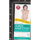 HAIRSTOP, Hair Remover, for, YOUR, BODY, LEGS, BIKINI AREA, Underarms, FACE, BODY , 1 , BOX, of, Hair Stop Plus, gently creams away hair in 8 to 10 minutes, Since 1957, SURGI-CREAM has provided complete satisfaction and effectiveness to millions of customers. Extra Gentle, Order Controlled Kit contains: Underarm Cream Depilatory 42g/1.5oz Finishing Balm 14g/0.5oz, UPC074764925275