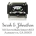 PrettySweetParty Address Stamp | Self Inking Return Address Rubber Stamper, Pre-Inked with Black Ink | for Wedding Invitations, Holiday Cards, Business Envelopes, Housewarming Gift