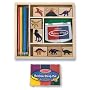 Dinosaur Deluxe Stamp Set and Large Rainbow Stamp Pad by Melissa and Doug