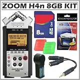 Zoom H4n Handy Mobile 4-Track Recorder and MP3 Player + 8GB Accessory Kit