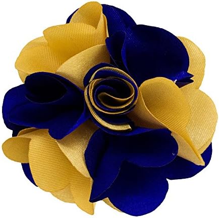 Men's Lapel Flower . Royal and Gold