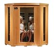 4 Person Corner Sauna FAR Infrared 10 Carbon Heaters Hemlock CD Player MP3 Aux New