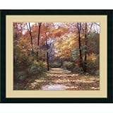 Autumn Road Framed Art Print by Diane Romanello, Image size: 26.75