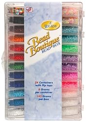 Blue Moon Bead Boutique Bead Box, Multi Color Seed Beads
