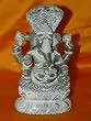 Hindu God Ganesha Statue with Serpant Ganesh Sculpture Meditation Idol 8 Inch