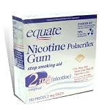 Equate - Nicotine Gum Polacrilex - Stop Smoking Aid, Original Flavor 2 mg, 110 Pieces