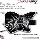 PS2 Guitar Hero I & II White Wireless Controller Skin Lightning White by WraptorSkinz TM (GUITAR NOT INCLUDED)