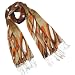 100% Acrylic Four Color Oval Tassel Ends Long Scarf Shawl