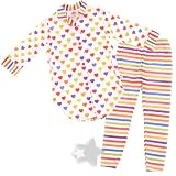 Little Miss Matched White Striped Coat Style Pajamas for Girls