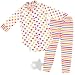 Little Miss Matched White Striped Coat Style Pajamas for Girls