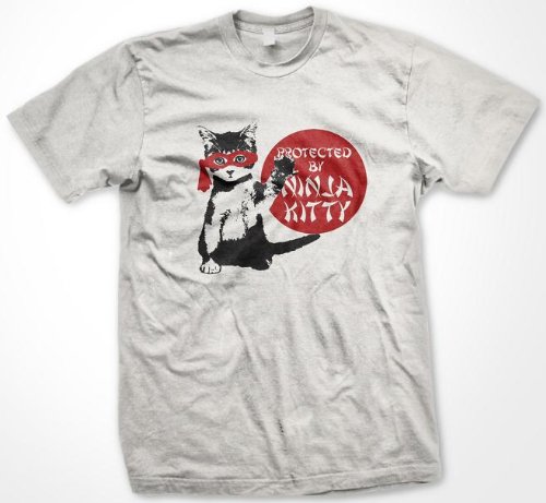 Protected By Ninja Kitty T-shirt Men's Funny Hilarious Shirts