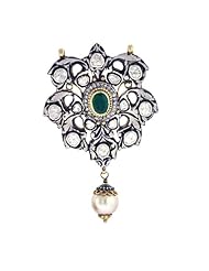 Victorian 14kt Gold 1.24ct Rose Cut Diamond Pendant