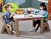 Step2 767000 Folding Table &amp; Chairs Set in Tan