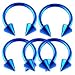 14G 14 Gauge (1.6mm),1/2" Inch (12mm) long - Dark Blue Color Anodized surgical steel eyebrow lip bars ear tragus horseshoe Nipple rings earrings circular barbells ABRF - Pierced Body Piercing Jewelry- Set of 5