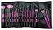 Royal & Langnickel Wrap Synthetic Hair 13-Piece Cosmetic Brush Set (Pink)