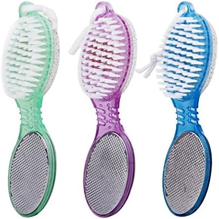 Professional 3 pcs Opcc 4 in 1 Multi-use Foot Care Brush Pumice metal emery file Scrubber Pedicure Tool
