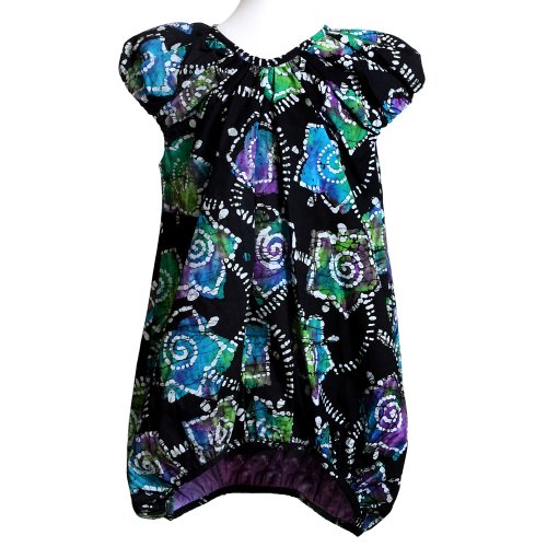 Isossy Black Tie Dye Print Sack Dress - 4 Years