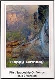 First Spaceship On Venus: Widescreen TV: Greeting Card: Happy Birthday