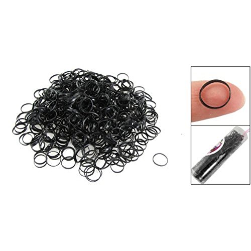 Ladies Black Hair Ponytails Braiding Rubber Band Pack