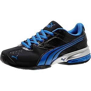 PUMA Tazon 5 NM JR Training Shoe (Little Kid/Big Kid), Black/Strong Blue/Black, 5 M US Big Kid