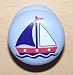 Sailing Boat Handpainted Drawer Knobs - pair Image