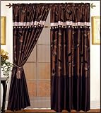 Pastora-4 Piece Luxury Window Set Bronze Brown