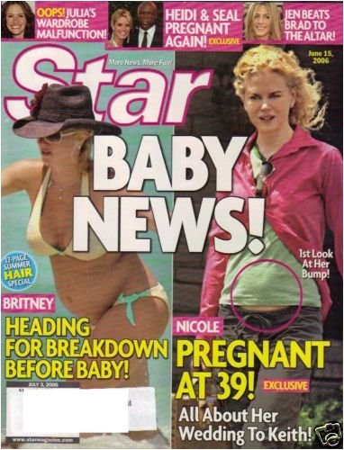 Star Magazine Britney Spears Nicole Kidman July 3, 2006 07/03/06