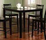 5pcs Contemporary Black Counter Height Dining Room Set